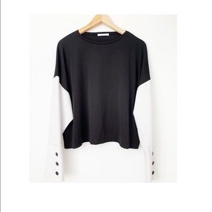 Zara woman Black & White Blouse